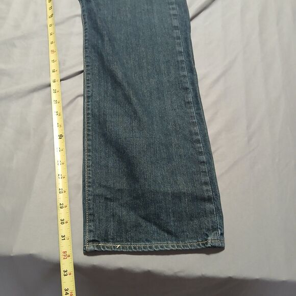 Levis 501xx Jeans Mens 38x34 Fits 38x32 Straight Button Fly Dark Wash Biker Moto - Picture 9 of 13